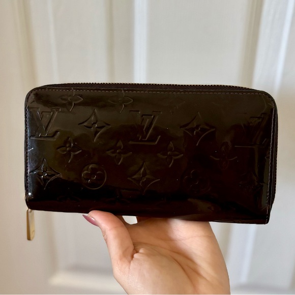 Louis Vuitton Vernis Zippy Wallet Terre d’ombre (Espresso) Authentic Long Wallet - Picture 2 of 16